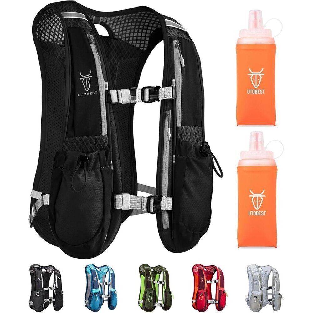 Hydration Vest 5L Running Pack Lightweight Black